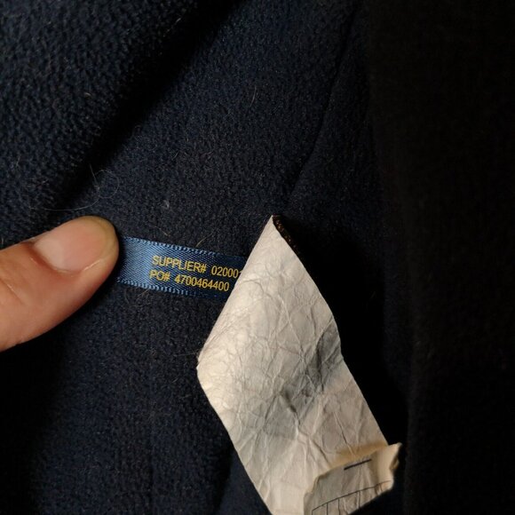 Vintage Polo Ralph Lauren Harrington Bomber Jacket Navy Fleece Lined, Mens XXL - Picture 12 of 15